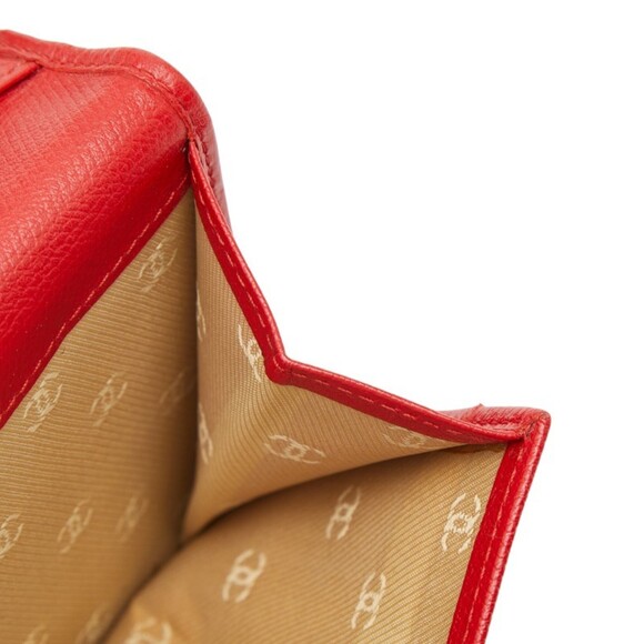CHANEL Red Leather Wallet